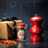 chili kværn med chili i glas