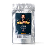 pasilla chili, hele og toerret chili