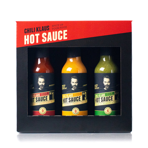 3-pack hot sauce chili klaus